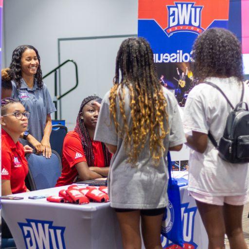 students at job fair